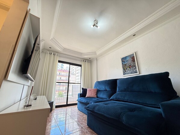 Apartment | Living area - Pé Na Areia Praia da Ocean III (Praia Grande)