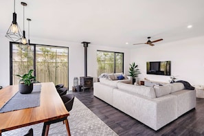 Smart TV, fireplace