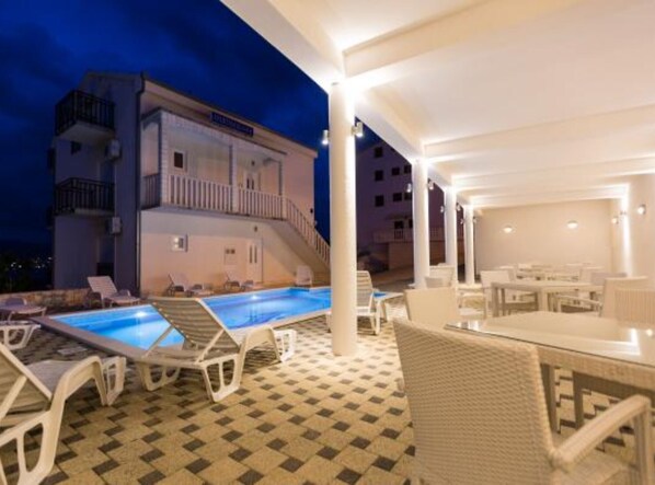 A heated pool