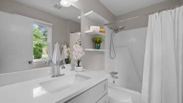 Hair dryer, towels