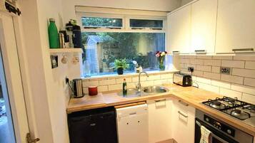 Microwave, oven, stovetop, dishwasher