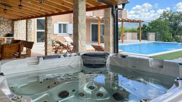 Villa (Five Bedroom Villa with Outdoor Pool) | Pool | Outdoor pool, pool loungers