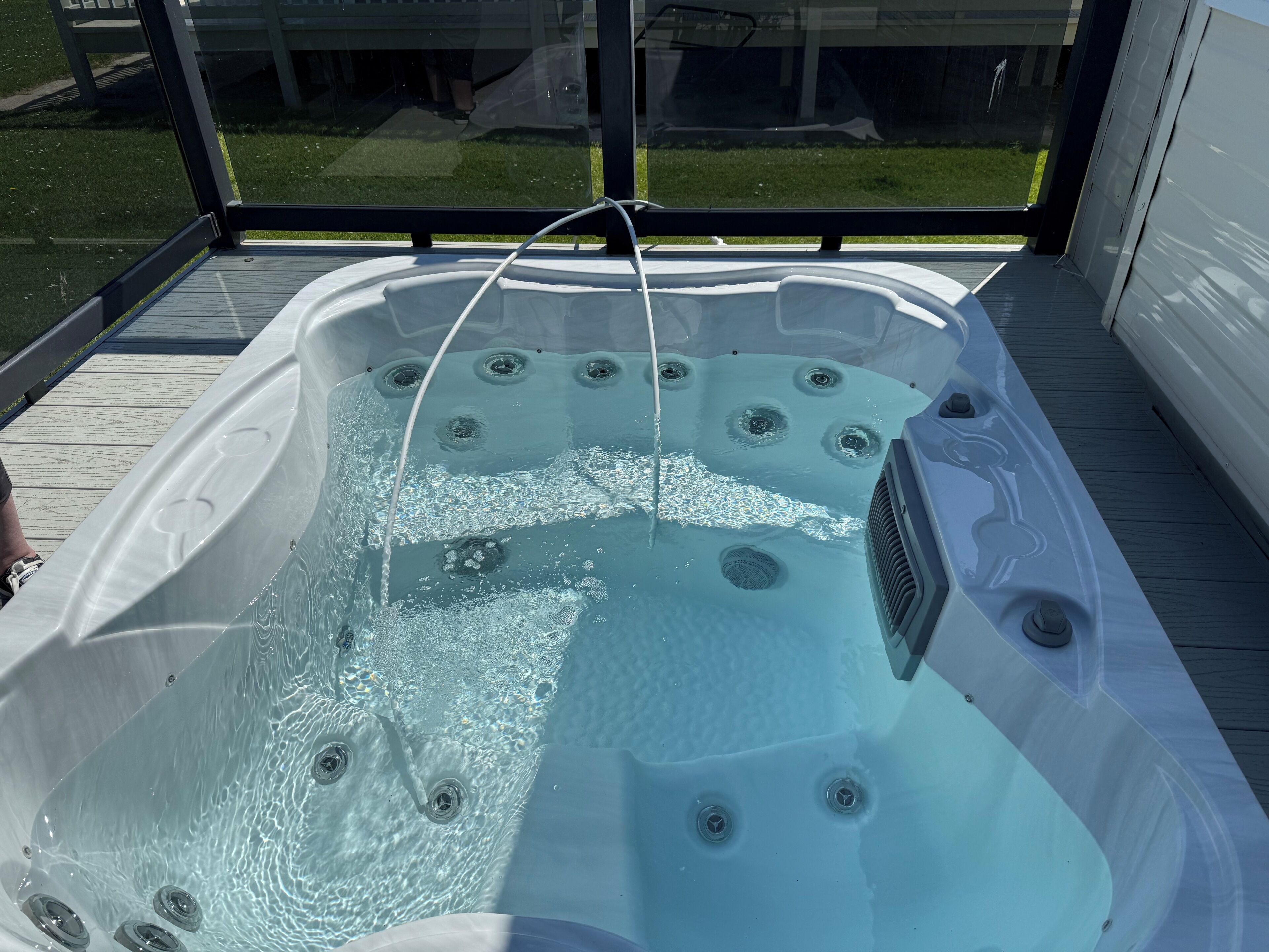 Rumah, 2 kamar tidur, akses difabel, kolam renang pribadi | Bathtub spa outdoor