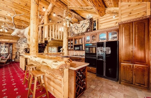 Iconic 4 BR 5 Ba Log Chateau on Vallecito River & Lake, 12,000 to 14,000 Mtns.