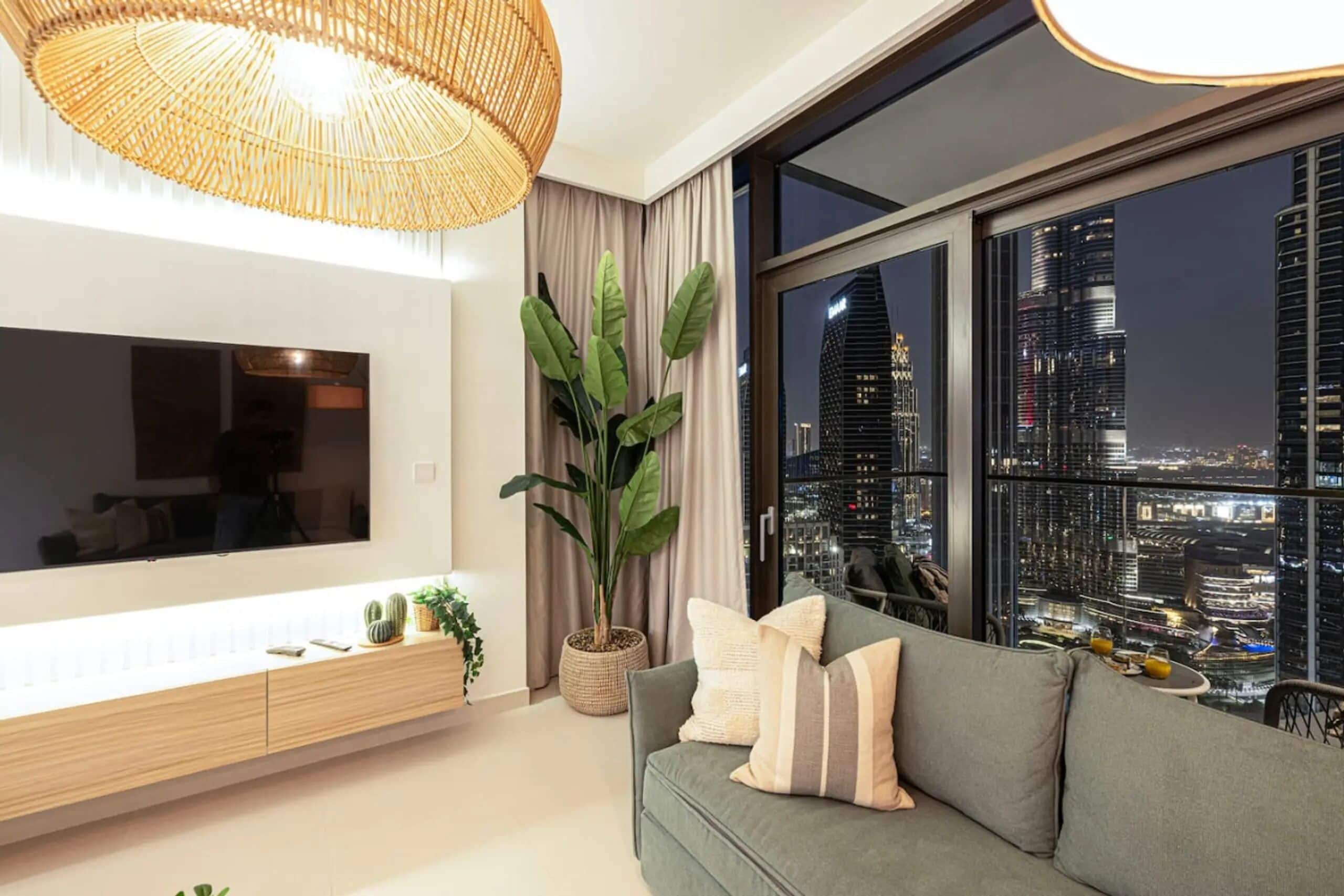 Apartamento panorámico, 2 habitaciones, balcón, vistas a la ciudad | Zona de estar