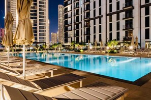 2 outdoor pools, open 9:00 AM to 9:00 PM, pool umbrellas, sun loungers