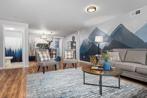 Smart-tv, een open haard en videospelletjes