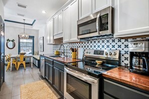 Microwave, oven, stovetop, dishwasher