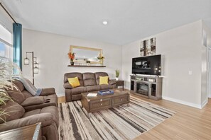 TV connectée, cheminée