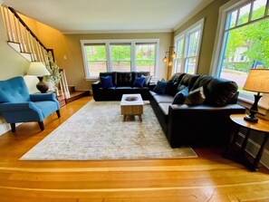 Smart-TV, peis og bøker