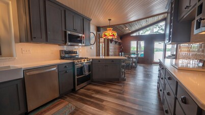 Chain Lakefront Retreat Awesome Sandbar Newly remodeled