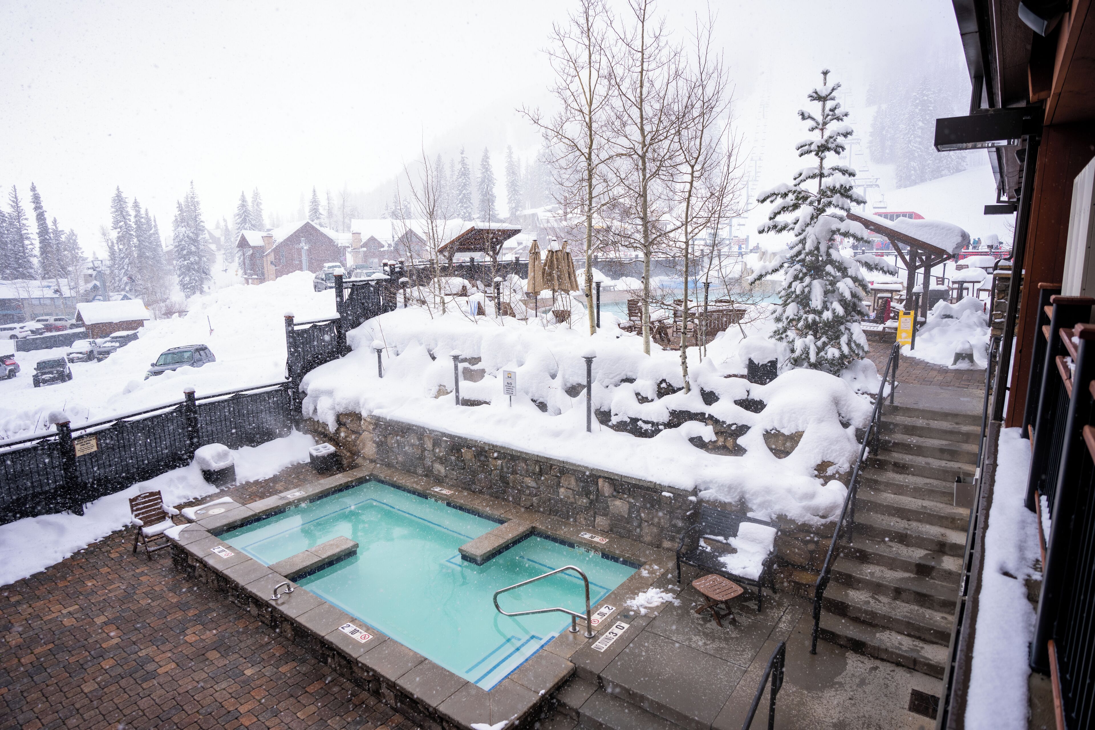 A heated pool