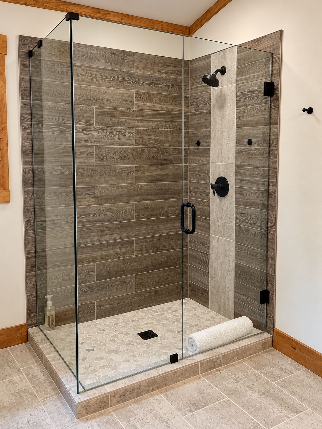 Custom glass shower.