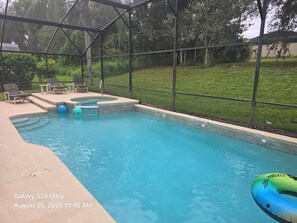 Outdoor pool, a heated pool