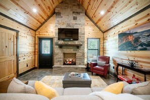 Smart-tv en een open haard