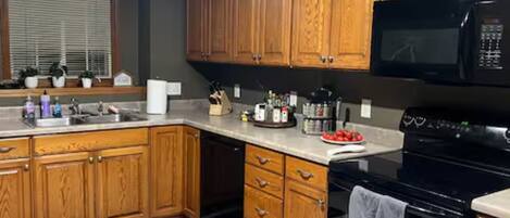 Microwave, oven, stovetop, dishwasher