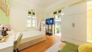 Habitaciรณn doble de lujo | Caja de seguridad en la habitaciรณn, cortinas blackout y insonorizaciรณn