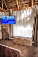 Suíte estúdio luxo, vista para o mar, na torre | Roupas de cama premium, camas com colchões pillow-top