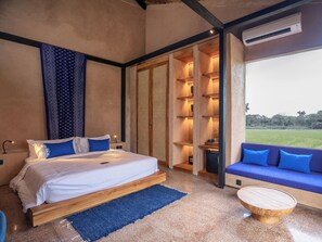 Premium bedding, minibar, desk, laptop workspace