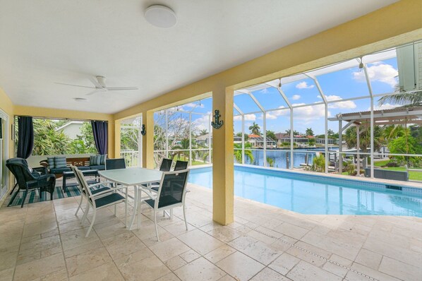 A heated pool