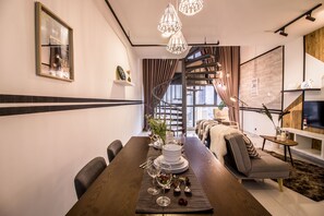 Family Double Room, 2 Queen Beds, City View | Living area | Fireplace - 3 Towers  KL (Kuala Lumpur)