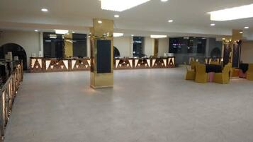 Outdoor banquet area