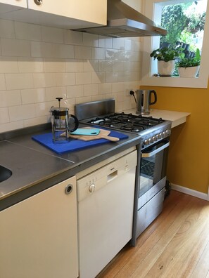 Microwave, oven, stovetop, dishwasher