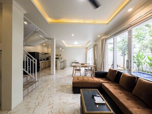 Villa, 2 Bedrooms, Private Pool | Living area