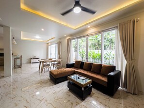 Villa, 2 Bedrooms, Private Pool | Living area - Obeh Villa Ubud Two Bedroom Private Pool (Ubud)