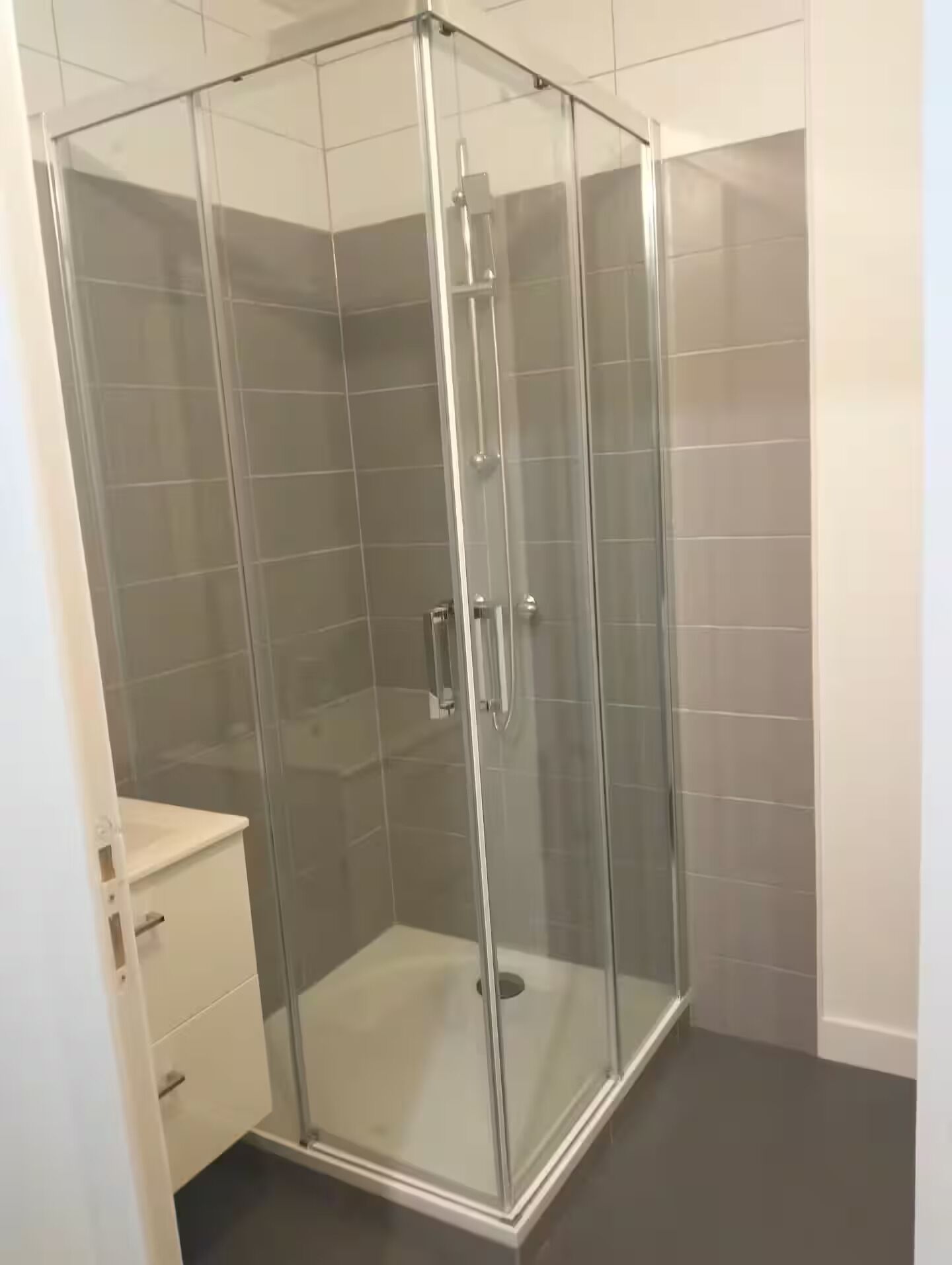 Shower, soap, toilet paper