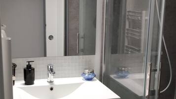 Shower, hair dryer
