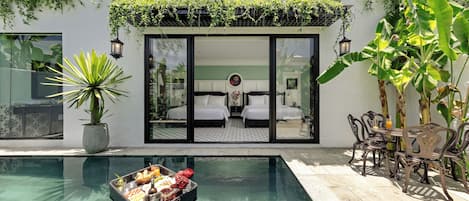 Luxury Quadruple Room, Private Pool | View from room
