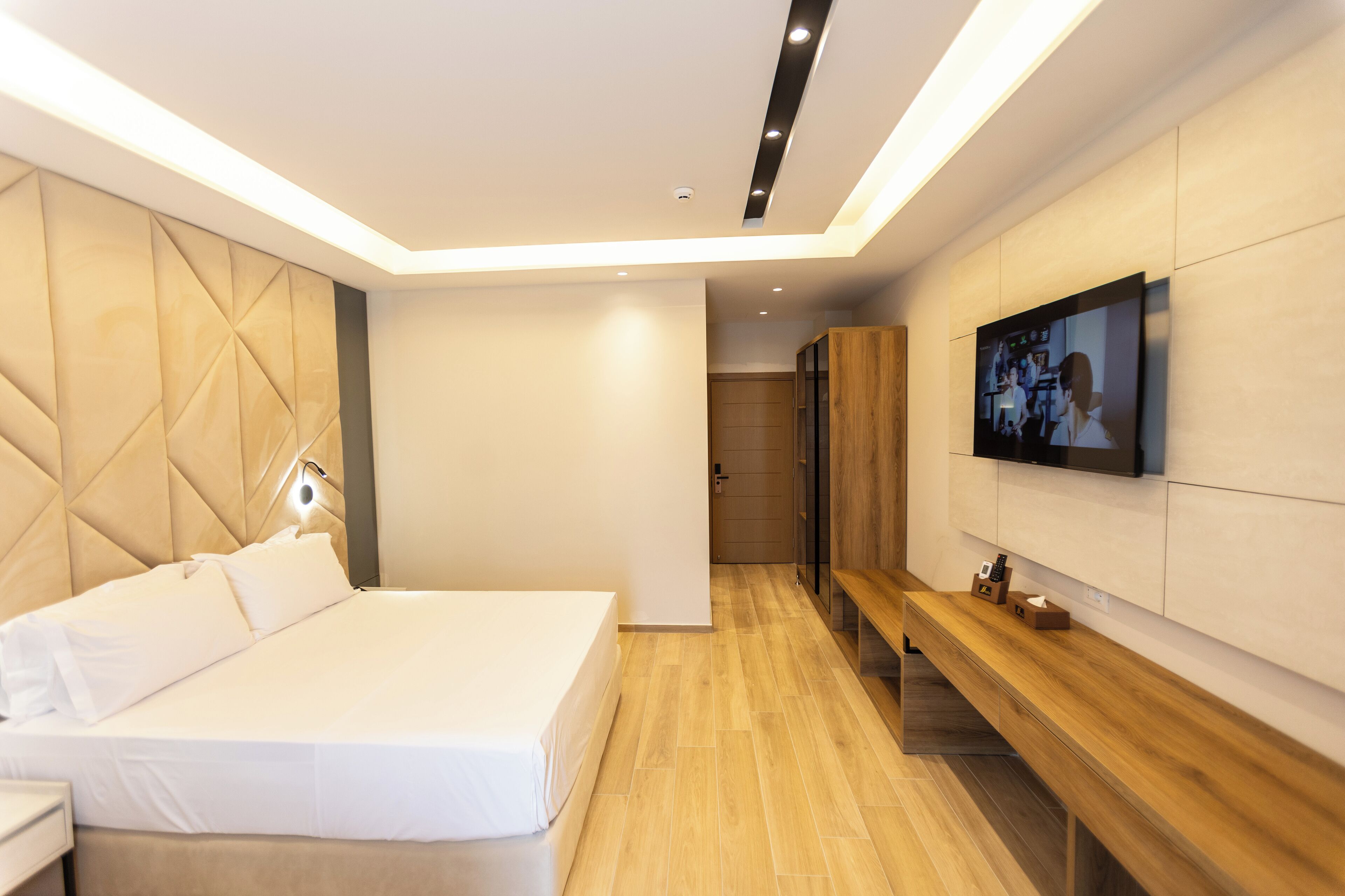 Chambre Double ou avec lits jumeaux, balcon, vue piscine