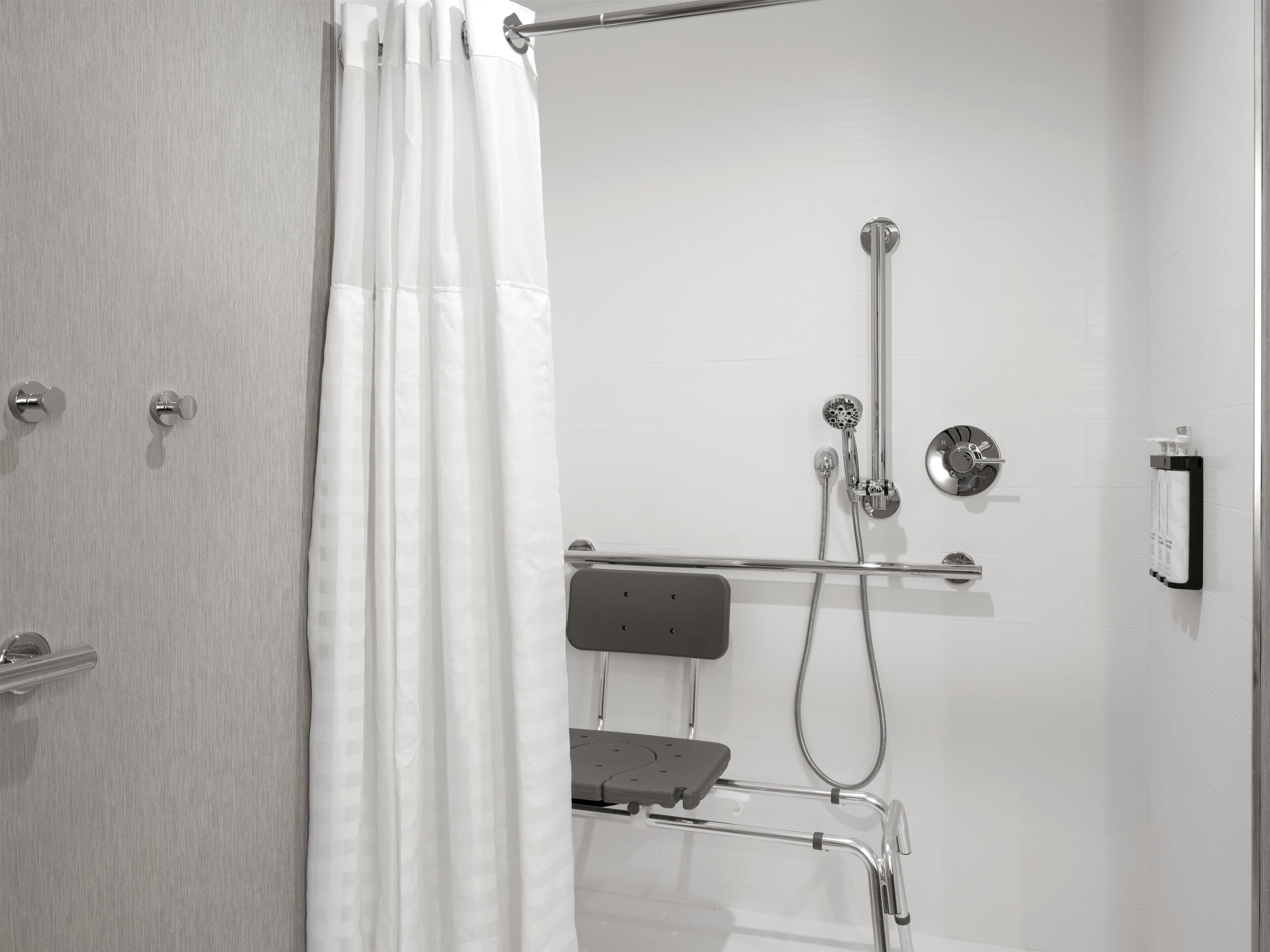 Room, 1 King Bed with Sofa bed, Accessible (Accessible Shower) | Bathroom