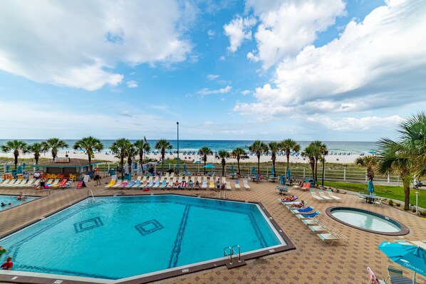 A heated pool