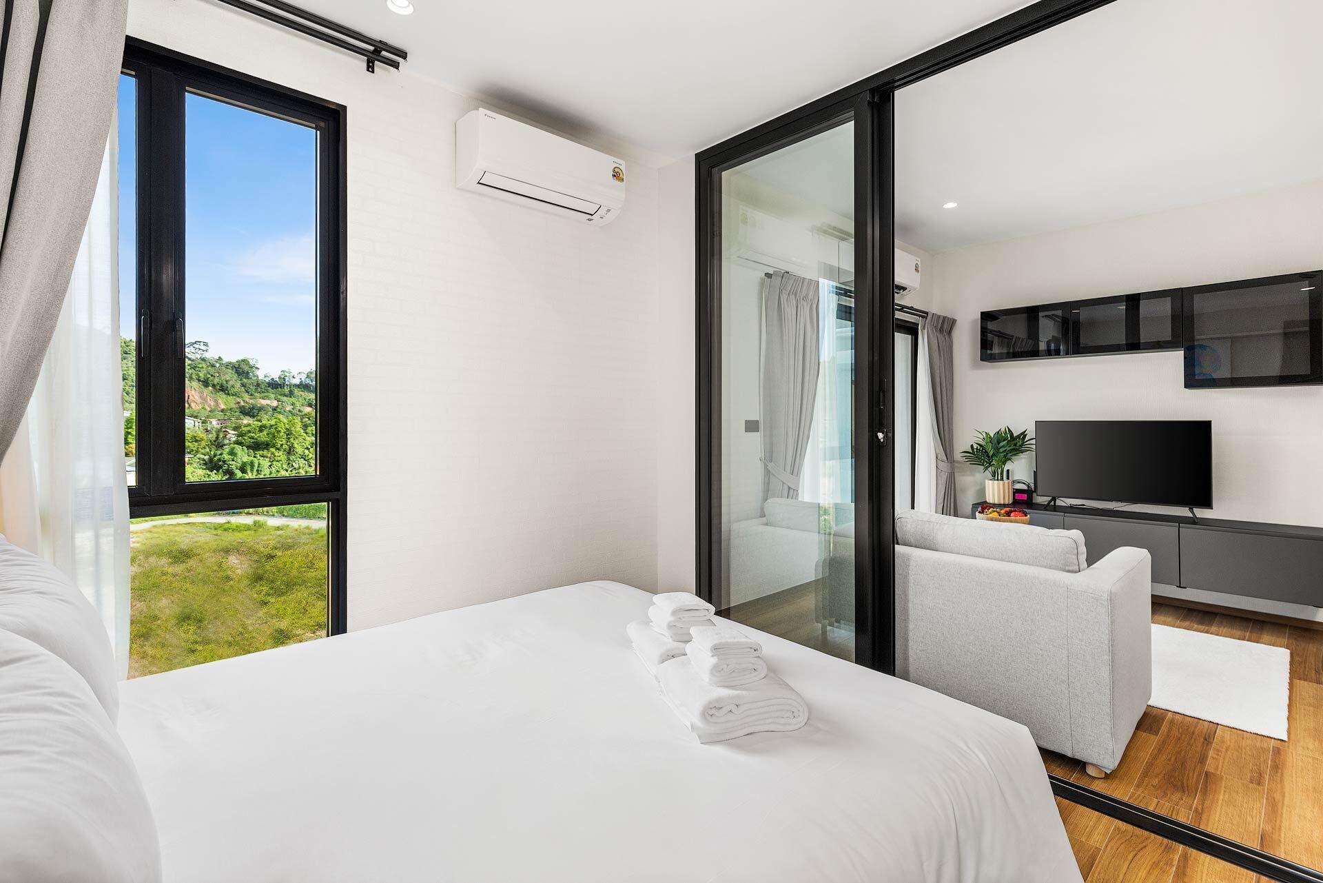 Standard-Apartment, 1 Schlafzimmer, Nichtraucher, Balkon | Zimmersafe, schallisolierte Zimmer, Bügeleisen/Bügelbrett