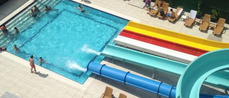3 indoor pools, seasonal outdoor pool