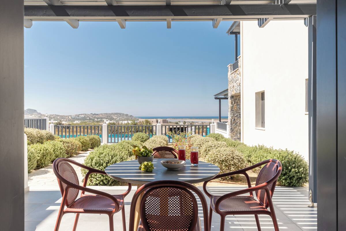 Family Villa, 2 Bedrooms, Sea View | Terrace/patio