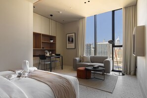 Apartment - Modern Studio at Upside Living With Burj Khalifa View by Simply Comfort (Dubai)