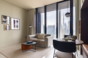 Apartment - Deluxe Studio With Balcony Full Burj Khalifa View (Dubai)