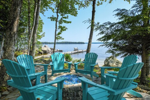 New for 2025! Frye Island Gem with Dock, Firepit, & Sandy Beach!
