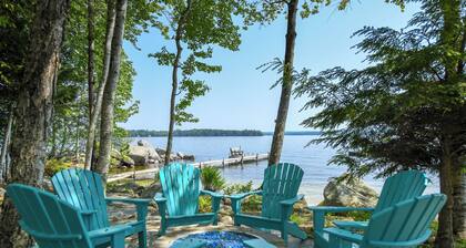 New for 2025! Frye Island Gem with Dock, Firepit, & Sandy Beach!