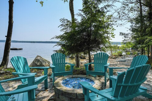 New for 2025! Frye Island Gem with Dock, Firepit, & Sandy Beach!