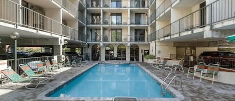 Indoor pool, a heated pool