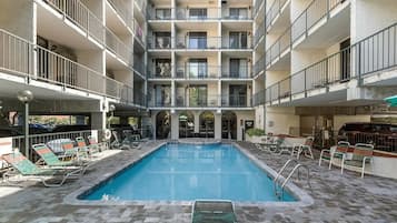 Indoor pool, a heated pool