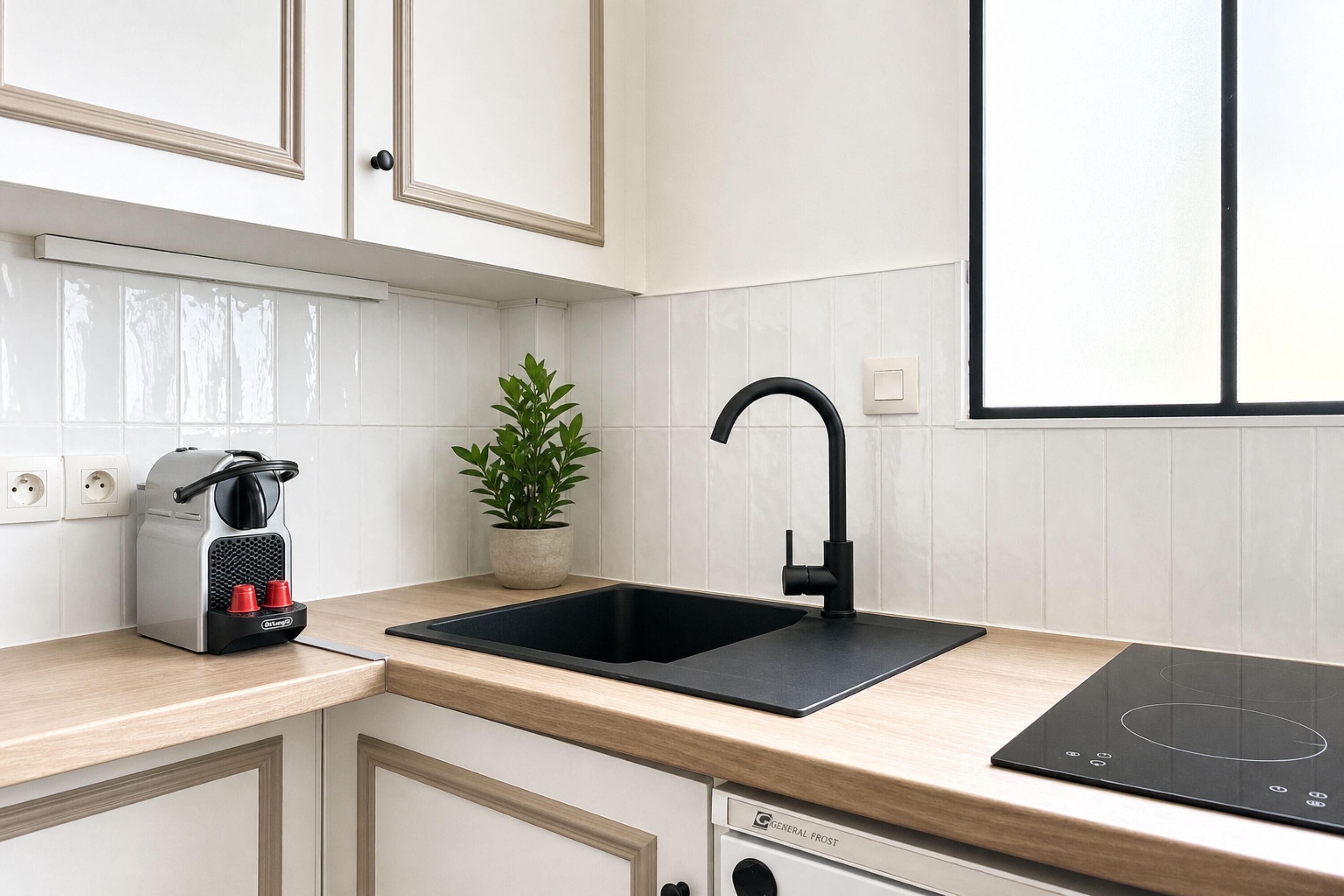 Superior Apartment, Non Smoking, Courtyard View | Private kitchen | Mini-fridge, microwave, stovetop, espresso maker