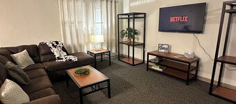 Spacious 4-bedroom apartment in charming Lemont Furnace with WiFi, AC