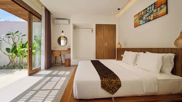 Villa Deluxe, 1 habitación, alberca privada | Ropa de cama de alta calidad y caja de seguridad en la habitación