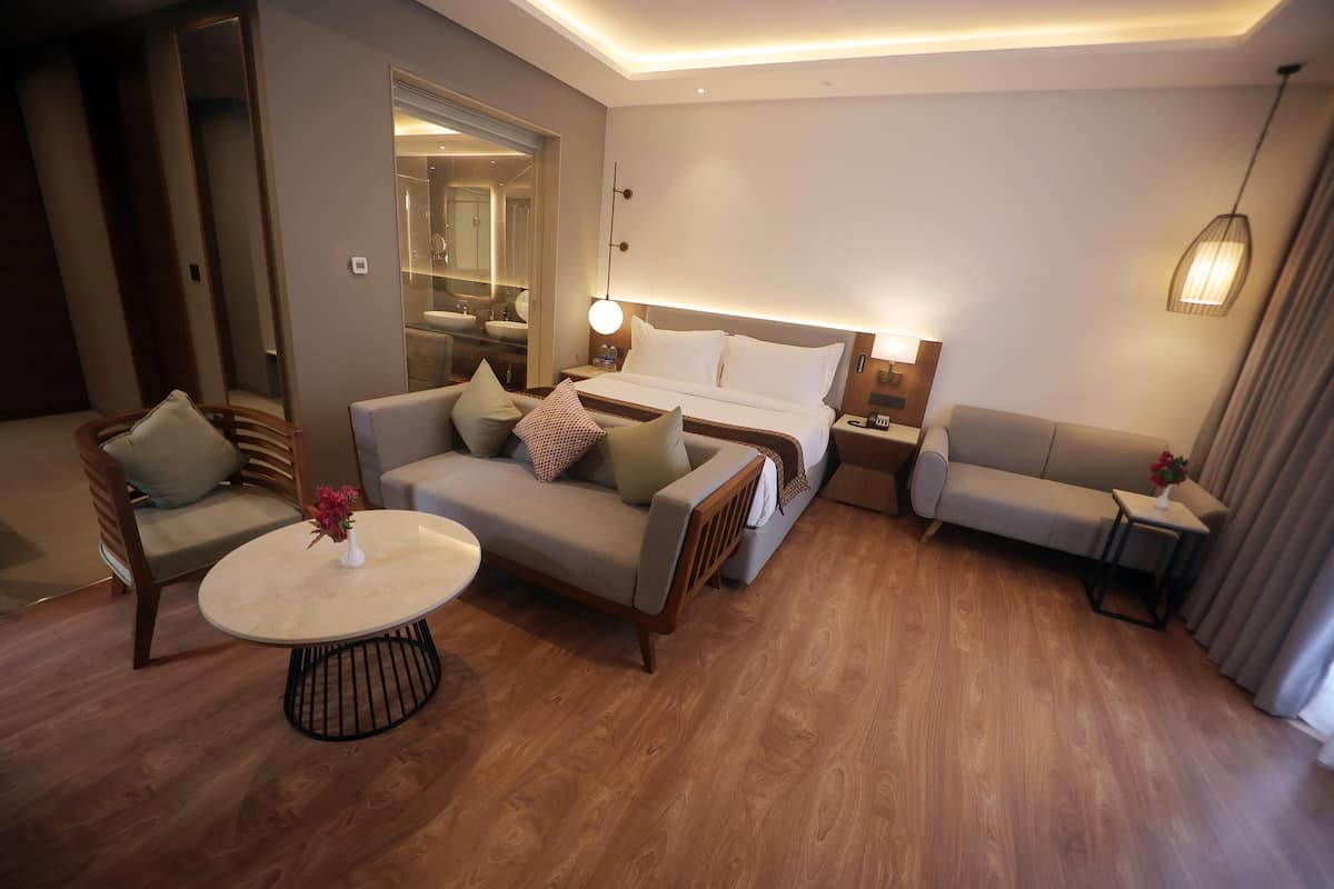 Chambre Prestige, 1 trĂšs grand lit | AccĂšs au Wi-Fi (inclus)