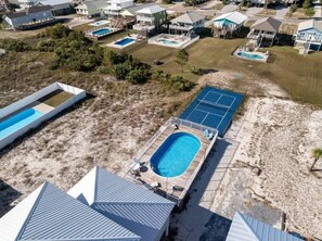 Hus - flera sängar (Gulf Winds - Duplex - A+B) | Pool